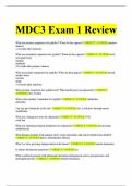 MDC3 Exam 1 Review