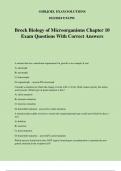 Brock Biology of Microorganisms Chapter 10 Exam Questions With Correct Answers