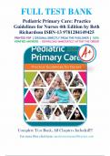 Test Bank for Pediatric Primary Care: Practice Guidelines for Nurses 4th Edition by Beth Richardson ISBN: 9781284149425 Chapter 1-36 | Complete Guide A+