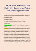 NR222 Health & Wellness Exam Bank | 150+ Questions and Answers with Rationale | Guaranteed Pass | Chamberlain