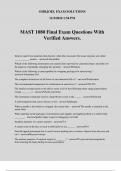 MAST 1080 Final Exam Questions With Verified Answers.