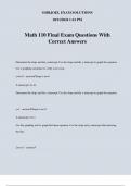 Math 110 Final Exam Questions With Correct Answers