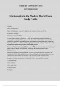 Mathematics in the Modern World Exam Study Guide.