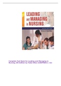 Complete Test Bank for Leading and Managing in Nursing, 6th Edition by Yoder-Wise (CHAPTERS 1- 15)