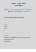 MBI 111 Exam 3 (Miami University) Exam Questions With Correct Answers