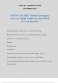 MESA AIRLINES - Initial Emergency General - Study Guide Questions With Correct Answers