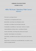 MHA 702 Exam 1 Questions With Correct Answers