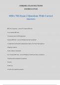 MHA 702 Exam 2 Questions With Correct Answers