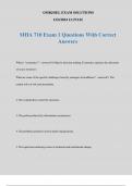 MHA 710 Exam 1 Questions With Correct Answers