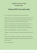 Missouri POST Test Study Guide