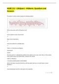 NURS 211 - LifeSpan1 - Midterm. Questions and Answers