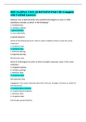 RBT SAMPLE TEST QUESTIONS PART III (Complete  with Verified Answers)New!!