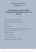 Lewis Medsurg - Chapt 64 - DDD, Osteoporosis Exam Questions And Correct Answers