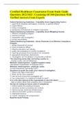 Certified Healthcare Constructor Exam Study Guide Questions 2022/2023 | Consisting Of 348 Questions With Verified Answers From Experts