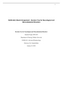 NURS 6521 Week 8 Assignment - Decision Tree for Neurological and Musculoskeletal Disorders