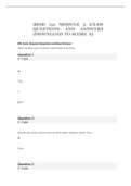 BIOD 151 MODULE 5 EXAM QUESTIONS AND ANSWERS (DOWNLOAD TO SCORE A)