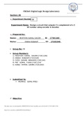 CSE 260 Digital Logic and Design - BRAC University, Experiment: Design a circuit that outputs 2’s complement of a 3 bit number using encoder & decoder