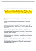 Washington State Esthetician Written Exam Questions And Answers Latest Top Score.