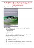 Test Bank Complete_ Lehne's Pharmacology for Nursing Care, 12th Edition, Jacqueline Rosenjack Burchum (Author), Laura D. Rosenthal (Author) All chapters 1-113; 2024