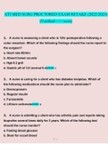ATI RN MEDICAL SURGICAL PROCTORED EXAM 2019 2020 2021 ATI RN MEDSURG PROCTORED EXAM 2019 2020 2021