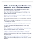 CWEA Collection Systems Maintenance Exam with 100% Correct Answers 2023