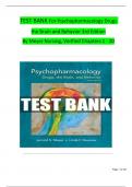 TEST BANK For Psychopharmacology Drugs the Brain and Behavior 3rd Edition By Meyer Nursing, Verified Chapters 1 - 20  