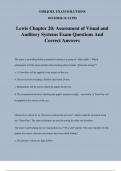 Lewis Chapter 20: Assessment of Visual and Auditory Systems Exam Questions And Correct Answers