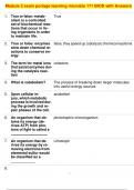 Module 2 exam portage learning microbio 171 BIOD with Answers