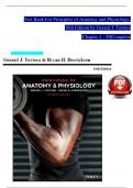 TEST BANK For Principles of Anatomy and Physiology, 16th Edition by Gerard J. Tortora, Verified Chapters 1 - 29, Complete Newest Version