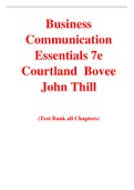 Business Communication Essentials 7e Courtland  Bovee John Thill