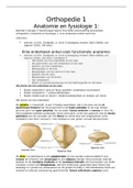 Samenvatting orthopedie 1: anatomie-fysiologie 2: Knie-onderbeen-enkel-voet