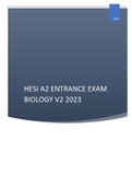 HESI A2 ENTRANCE EXAM BIOLOGY V2 2023