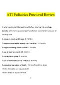 ATI Pediatrics Proctored Exam, PEDS ATI proctored review