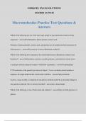 Macromolecules Practice Test Questions & Answers