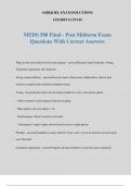 MEDS 580 Final - Post Midterm Exam Questions With Correct Answers