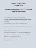 MS1 Exam 2 Jeopardy + NCLEX Questions With Correct Answers