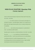 MSIS EXAM CHAPTER 3 Questions With Correct Answers