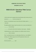 MSIS EXAM 1 Questions With Correct Answers