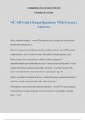 NU 545 Unit 1 Exam Questions With Correct Answers