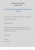 NU 545 Unit 3 Exam Questions With Correct Answers