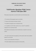 NAB Practice Questions With Correct Answers NAB June 2024