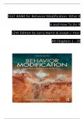 TEST BANK For Behavior Modification: What It Is and How To Do It, 12th Edition by Martin & Pear, All 29 Chapters Covered, Verified Latest Edition