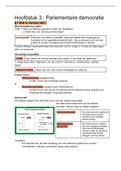 Thema's Maatschappijleer Samenvatting Hoofdstuk 3 Parlementaire democratie §1 t/m §6