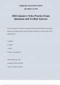 2024 (January) Nclex Practice Exam Questions and Verified Answers