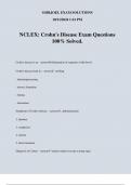 NCLEX: Crohn's Disease Exam Questions 100% Solved.