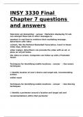 INSY 3330 Final Chapter 7 questions and answers