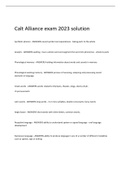 Calt Alliance exam 2023 solution