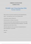 NSG6001 week 2 Exam Questions With Correct Answers