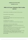 NRSG 421 Exam 1 Questions With Verified Answers