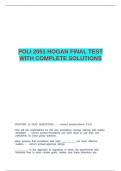 POLI 2051 HOGAN FINAL TEST WITH COMPLETE SOLUTIONS